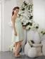 Apple Green Empire Strapless Knee-length Chiffon Prom Dress