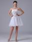 2013 White A-line Straps Appliques Decorate Bust Prom Cocktial Dress With Beading In Minnesota