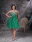 Green A-line Sweetheart Knee-length Organza Beading Prom / Cocktail Dress