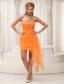 Ruched Bodice Beaded Decorate Sweetheart Neckline Orange Pretty Prom / Homecoming Dress For 2013
