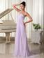 Appliques Decorate One Shoulder Lilac Brush Train For 2013 Prom Dress