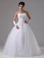 A-line Wedding Dress With Lace Decorate Waist and Beraded Decorate Bust In Angels Camp California