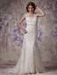 Afforable Mermaid Wide Straps Court Train Lace Beading Wedding Dress