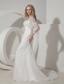 Formal A-line V-neck Chapel Train Organza Lace Wedding Dress