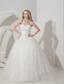 Beautiful A-line Sweetheart Court Train Tulle Appliques Wedding Dress