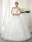 The Super Hot A-line / Princess Strapless Floor-length Tulle Beading Wedding Dress