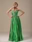 Minnesota Beaded Decorate Wasit Pleat Decorate Bodice Spring Green Spaghetti Straps Floor-length 2013 Prom / Evening Dress