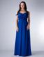 Royal Blue Empire Straps Floor-length Chiffon Bridesmaid Dress