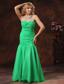 2013 Green Mermaid Sweetheart Prom Dress With Ruch Floor-length In Anaco