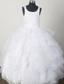 2013 Gorgeous White Little Girl Pageant Dresses With Beading and Rufled Layers