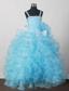 Custom Made For Affordable Little Girl Pageant Dresses With Beading Bow and Ruffled Layers