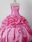 Luxurious Ball Gown Beading and Hand Made Flowers Strapless Floor-length Little Girl Pageant Dress