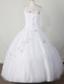 Embroidery With Beading Decorate Bodice Romantic Ball Gown Little Girl Pageant Dress Strapless Floor-length
