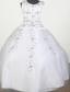 Elegant Beading Ball Gown Scoop Floor-length Little Gril Pageant Dress