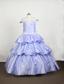 Off The Shoulder Little Girl Pageant Dresses With Lilac and Appliques