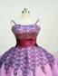 Lovely Purple Little Girl Pageant Dresses With Appliques and Straps