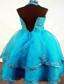 Popular Appliques Decorate Bodice A-line Halter Floor-length Little Girl Pageant Dress