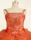 Beautiful Beading Decorate Up Bodice Little Girl Pageant Dress Ball Gown Straps Floor-length