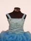 Gorgeous Pick-ups and Beading Decorate Bodice Ball Gown Straps Floor-length Little Girl Pageant Dress