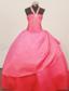 Stylish Halter Coral Red 2013 Little Girl Pageant Dress Floor-Length Taffeta