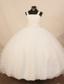 2013 Exquisite White Straps Little Girl Pageant Dress