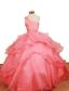 2013 Elegant Watermelon Ruffled LayeresLittle Girl Pageant Dresses One Shoulder Floor-Length