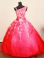 Exquisite 2013 Little Girl Pageant Dresses Coral Red Asymmetrical Applqiues Decorate Bust Organza