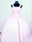 Sweet Straps Customize Baby Pink Taffeta Little Girl Pageant Dresses With Beading