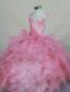 Scoop Pink Organza Appliques Little Girl Pageant Dresses For 2013 Custom Made