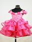 Beading Off the Shoulder Lovely Little Girl Pageant Dresses A-line Floor-length Red Appliques