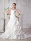 Brand New A-line Strapless Court Train Taffeta Ruch Wedding Dress