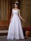 Fashionbale A-line Sweetheart Floor-length Taffeta and Tulle Appliques and Ruch Wedding Dress