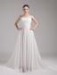 A-line Strapless Ruching Chiffon Wedding Dress