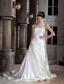 Brand New A-line / Princess One Shoulder Court Train Taffeta Ruch and Beading Wedding Dress