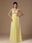 Lighe Yellow Straps Empire Beaded Chiffon Hottest Pron Dress In Albertville Alabama