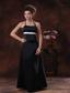 Halter Column Taffeta Floor-length Black 2013 Prom Dress