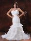 White Mermaid Strapless Organza Wedding Dress In 2013 Sedona Arizona With Ruffled Layers