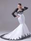 Modest Lace Strapless Mermaid Chapel Train Wedding Dress
