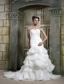 Exclusive Mermaid Sweetheart Chapel Train Organza Beading Wedding Dress