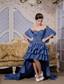 Royal Blue Princess Sweetheart High-low Taffeta Beading Prom / Evening Dress