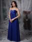 Luxurious Royal Blue Mother of the Bride Dress Empire Sweetheart Beading Chiffon and Elastic Woven Satin Floor-lenth