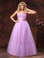 Strapless Neckline Tulle Lavender Princess Bridesmaid Dress For Wedding Party