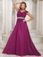 Fuchsia Off The Shoulder Ruched Bodice and Beading Customize Prom Graduation Dress For Spring