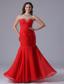 2013 Wine Red Mermaid Sweetheart Evening Dress With Beading and Ruch In Kansas