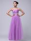 2013 Lavender Beaded Decorate and Ruch Sweetheart Prom Dress With Tulle In Ayacucho