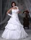 Beautiful A-line Strapless Floor-length Taffeta Beading Wedding Dress
