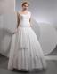 Beautiful A-line One Shoulder Floor-length Chiffon Ruch Wedding Dress