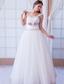 Brand New A-line Straps Floor-length Tulle Beading and Belt Wedding Dress