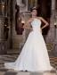 Beautiful A-line One Shoulder Court Train Chiffon Beading Wedding Dress