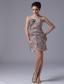 Sequins Sweetheart Column Mini-length Chiffon Homecoming Prom Dress